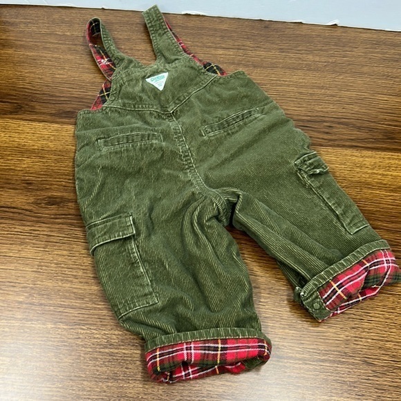 OshKosh B'gosh Bottoms Oshkosh Boys Green Corduroy Overalls With